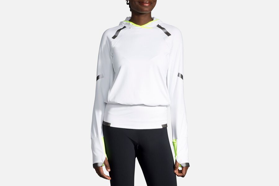 Womens Brooks Carbonite Hoodie Tops Luminosity | Clothing 6430-NQRMD